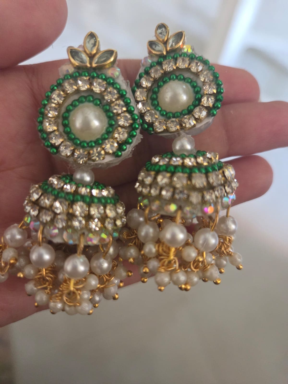 Pearl Dangle Statement Earrings