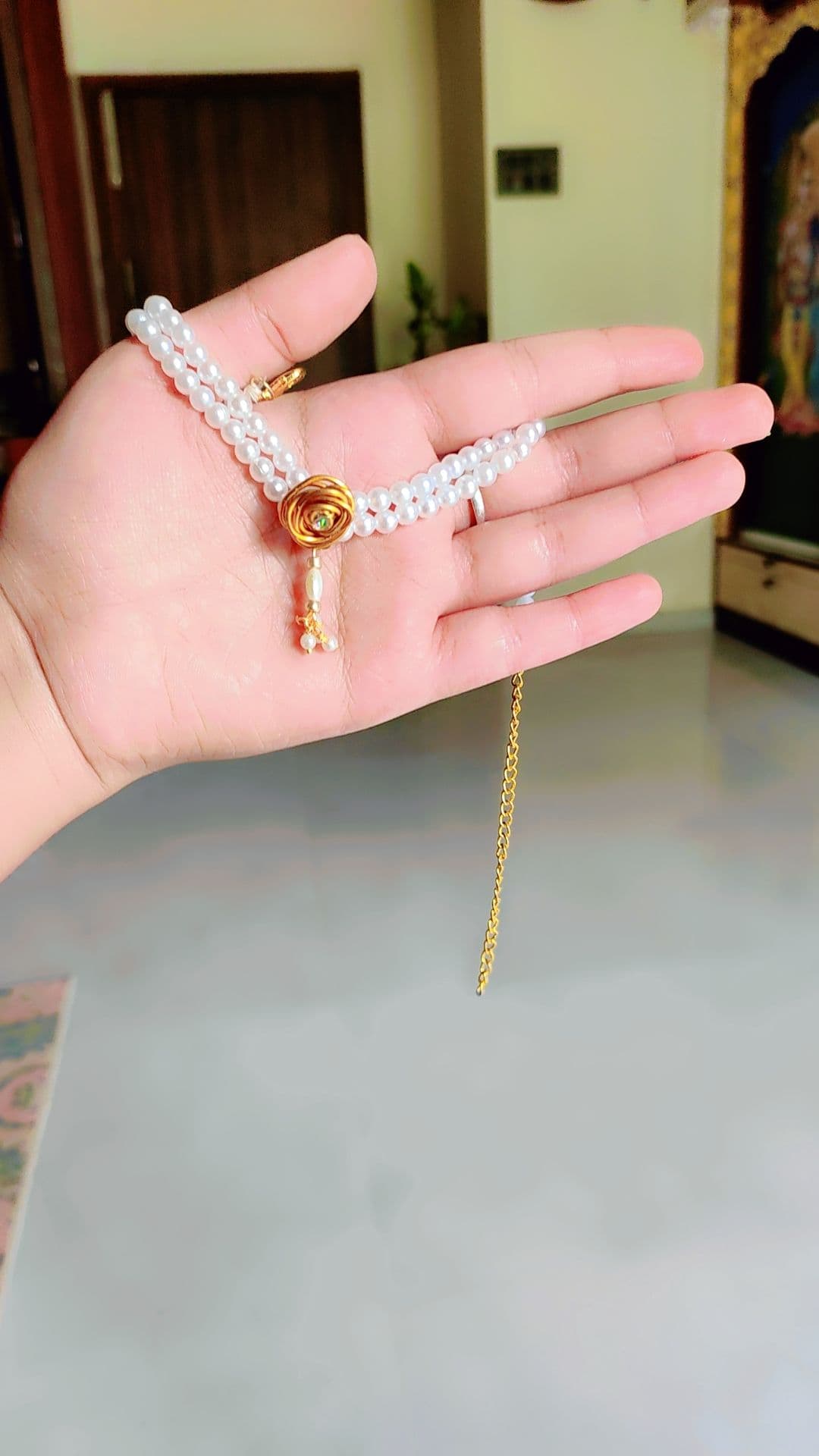 Green Kundan Jhumka Earrings